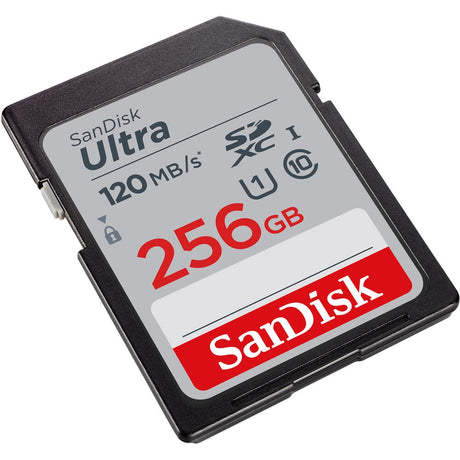 SanDisk Ultra 256GB SDXC UHS-I Memory Card - 120MB/s Read Speed, Class 10/U1, Durable and Reliable