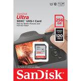 SanDisk Ultra 256GB SDXC UHS-I Memory Card - 120MB/s Read Speed, Class 10/U1, Durable and Reliable