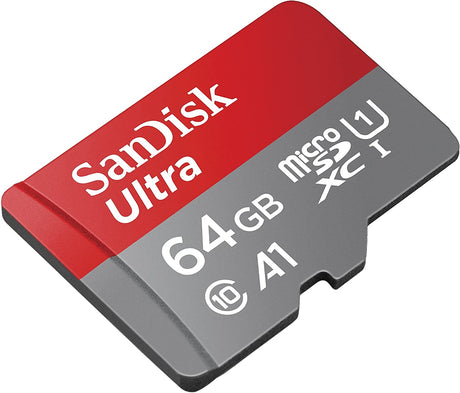 SanDisk Ultra Micro SDXC Card 64GB, UHS-I Class 10, A1, 120MB/s - No Adapter Included