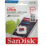 SanDisk Ultra 128GB Micro SDXC UHS-I Card - Class 10, A1, 120MB/s (No Adapter)