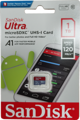 SanDisk Ultra 1TB Micro SDXC UHS-I Card - 120MB/s, Class 10, A1 Performance, No Adapter