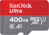 SanDisk Ultra 400GB Micro SDXC UHS-I Memory Card - A1, 120MB/s, No Adapter