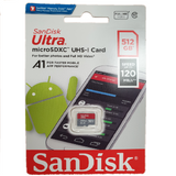 SanDisk Ultra microSDXC UHS-I Card 512GB, A1, 120MB/s - No Adapter Included