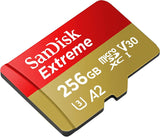 SanDisk Extreme 256GB MicroSDXC UHS-I Card A2 V30 160MB/s Read 90MB/s Write (No Adapter)