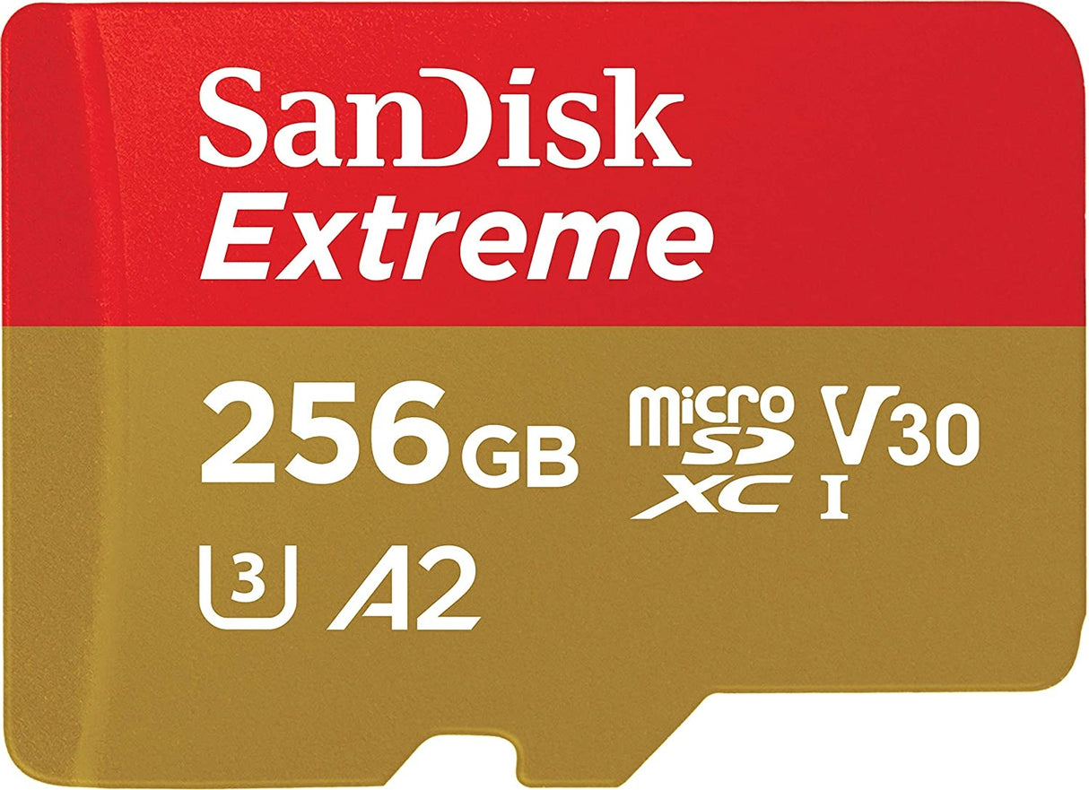 SanDisk Extreme 256GB MicroSDXC UHS-I Card A2 V30 160MB/s Read 90MB/s Write (No Adapter)