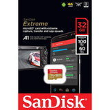 SanDisk 32GB Extreme A1 V30 Micro SDHC Card - UHS-I/U3, 100MB/s, No Adapter Included