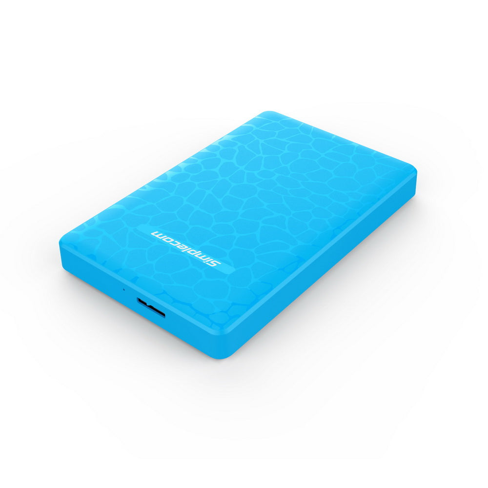 Simplecom SE101 Portable 2.5'' SATA to USB 3.0 HDD/SSD Enclosure in Ocean Blue