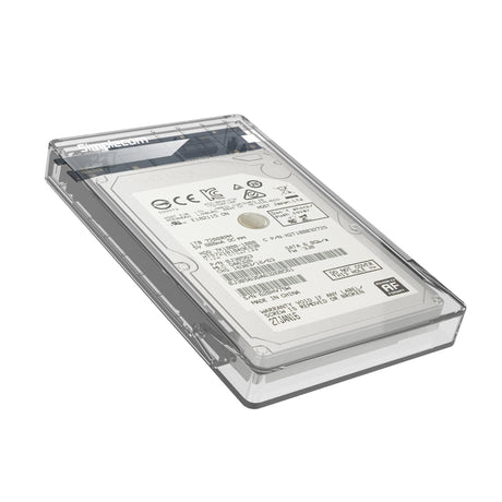 Tool-Free USB 3.0 2.5" SATA HDD/SSD Hard Drive Enclosure by Simplecom - Clear Design