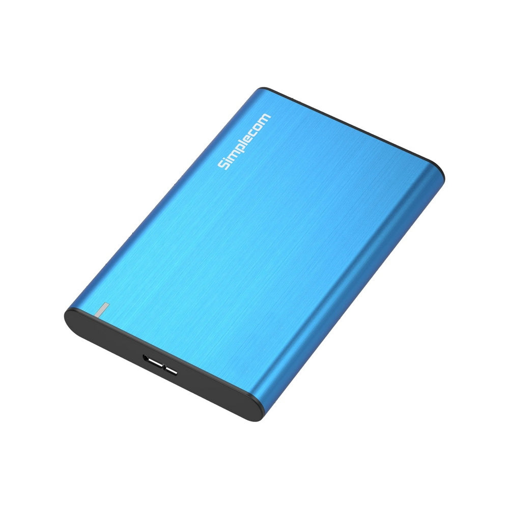 Stylish Blue Aluminium 2.5'' SATA to USB 3.0 HDD Enclosure by Simplecom SE211