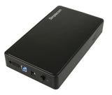 Simplecom SE325 Tool-Free 3.5" SATA to USB 3.0 Hard Drive Enclosure - High-Speed Black Design