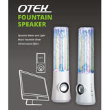 LED Water Fountain Speakers with Dance Effect - USB Powered for PC, iPhone & iPod (White)