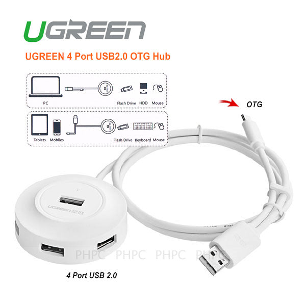 UGREEN 4-Port USB 2.0 OTG Multi-Hub