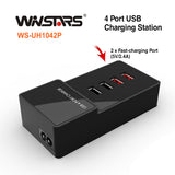 Compact USB 4-Port Fast Charging Station with Smart Detection