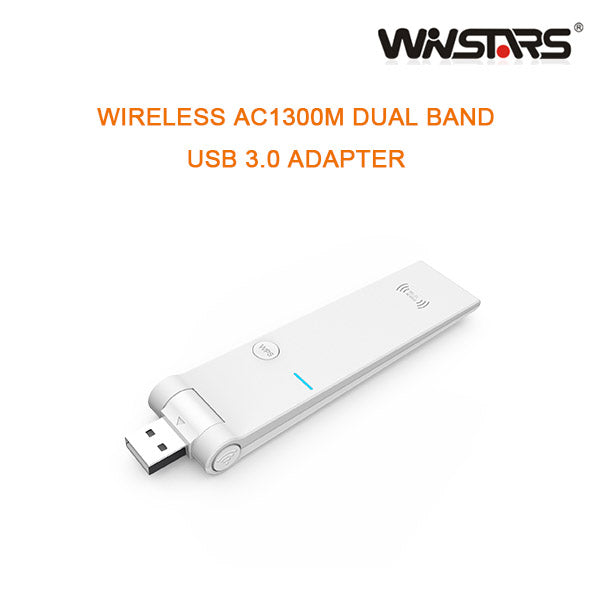 WINSTAR AC1300M Dual Band USB 3.0 Wireless Adapter for HD Streaming and Gaming