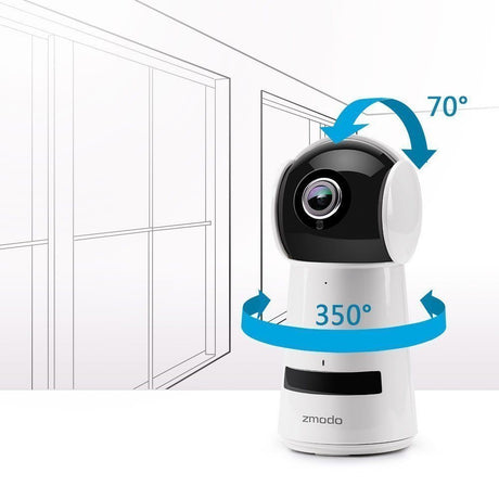 Zmodo 1080p HD Smart WiFi IP Camera with Pan Tilt, Two-Way Audio, and Night Vision