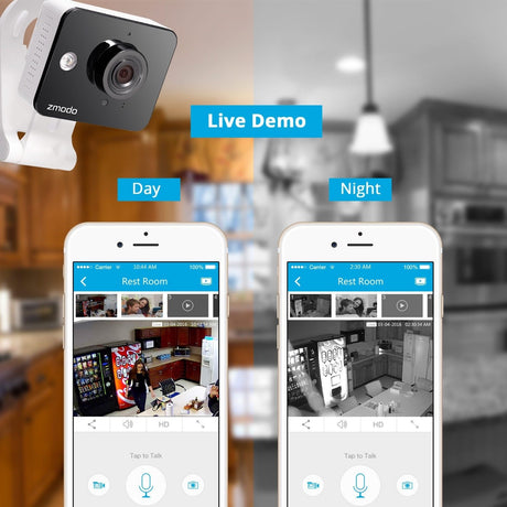 Zmodo HD Indoor WiFi Security Camera with Two-Way Audio and Remote Access