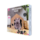 Cozy Cat Silhouette Pet House with Waterproof Mattress - 47cm x 47cm x 50cm