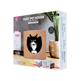 Retro Cozy Cat Hideaway with Waterproof Mattress - 39 x 47 x 38cm