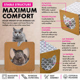 Retro Cozy Cat Hideaway with Waterproof Mattress - 39 x 47 x 38cm