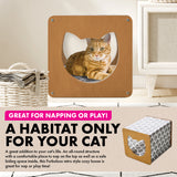 Retro Cozy Cat Hideaway with Waterproof Mattress - 39 x 47 x 38cm