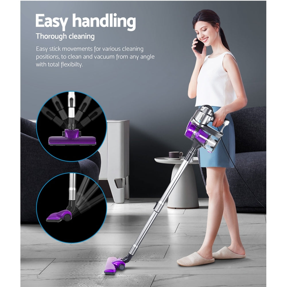 Devanti 450W Purple Corded Handheld Stick Vacuum Cleaner