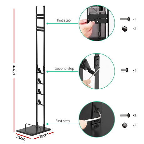 Dyson Handheld Vacuum Stand Rack - Freestanding Holder for V6, V7, V8, V10, V11 - Black