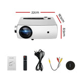 Portable 220 ANSI Lumens Mini Video Projector with Wi-Fi, HDMI & USB - Full HD Home Theater Experience