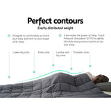 5KG Adult Weighted Blanket - Calming Microfibre Cover for Anxiety Relief in Dark Grey