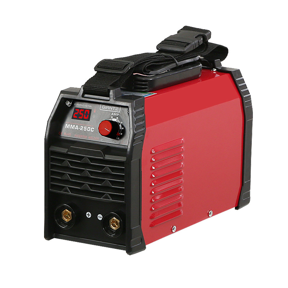 Giantz 250A Portable Inverter Welder - MMA ARC DC IGBT Welding Machine with Accessories