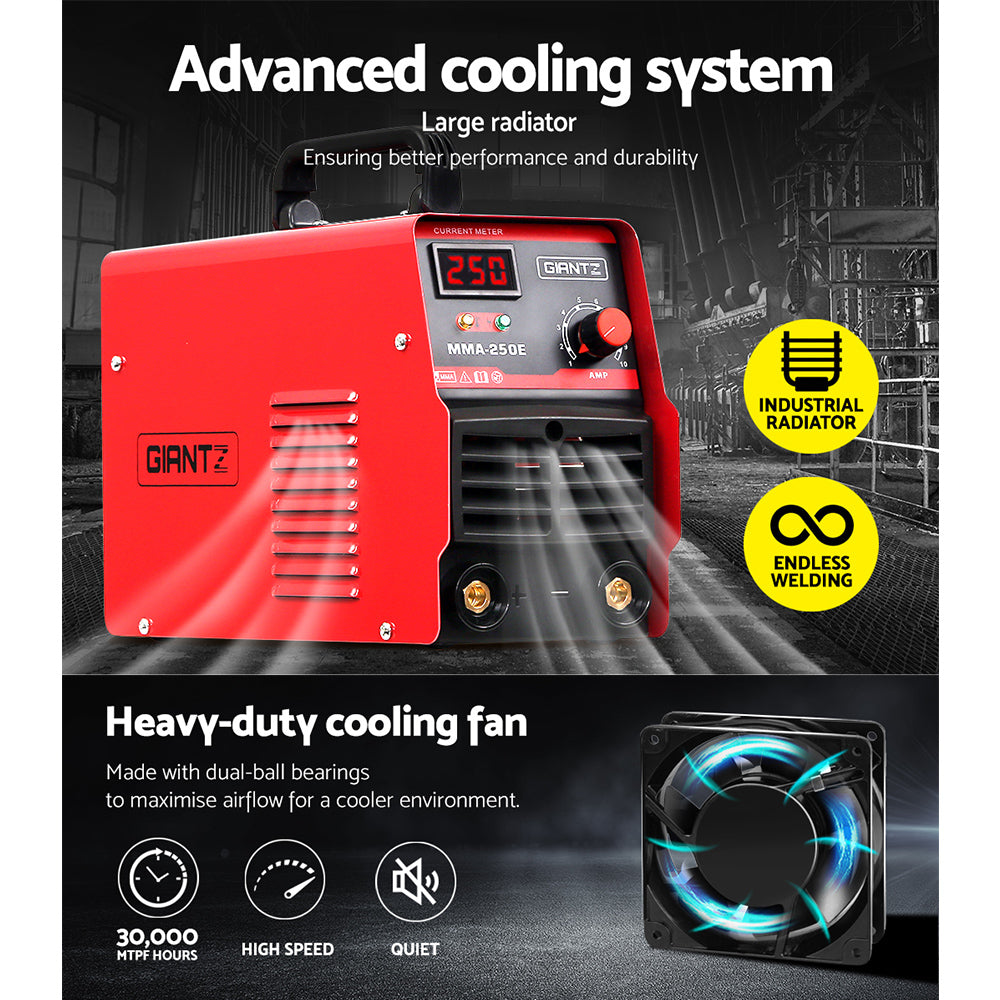 Giantz 250A Portable IGBT Inverter MMA ARC Welding Machine with Digital Control