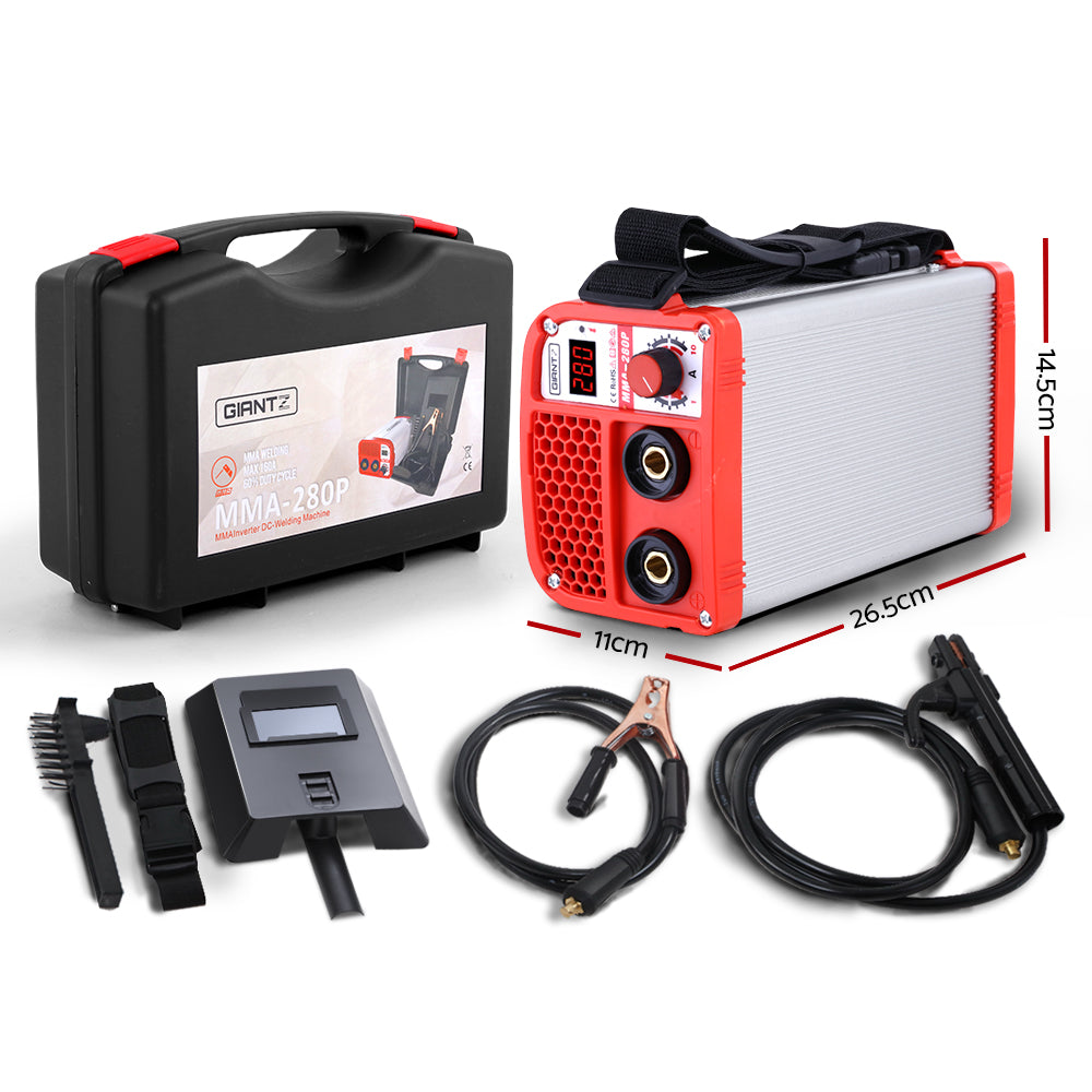 Giantz 280A Portable IGBT DC Inverter MMA Arc Welder with Advanced Cooling System