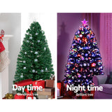 Vibrant 4FT LED Optic Fiber Christmas Tree with Multi-Colored Lights and Twinkling Stars