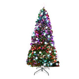 Jingle Jollys 6FT Light-Up Christmas Tree with Color-Changing LED Fiber Optics