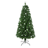 Jingle Jollys 6FT Light-Up Christmas Tree with Color-Changing LED Fiber Optics