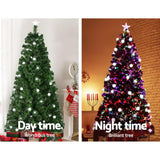 Jingle Jollys 6FT Light-Up Christmas Tree with Color-Changing LED Fiber Optics