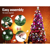 Jingle Jollys 6FT Light-Up Christmas Tree with Color-Changing LED Fiber Optics