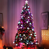 Jingle Jollys 6FT Light-Up Christmas Tree with Color-Changing LED Fiber Optics