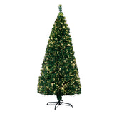 Enchanting 6FT Jingle Jollys LED Christmas Tree with Warm White Fiber Optic Lights - Side View