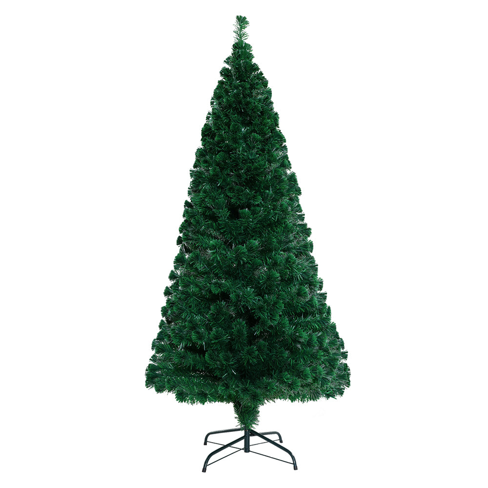 Enchanting 6FT Jingle Jollys LED Christmas Tree with Warm White Fiber Optic Lights