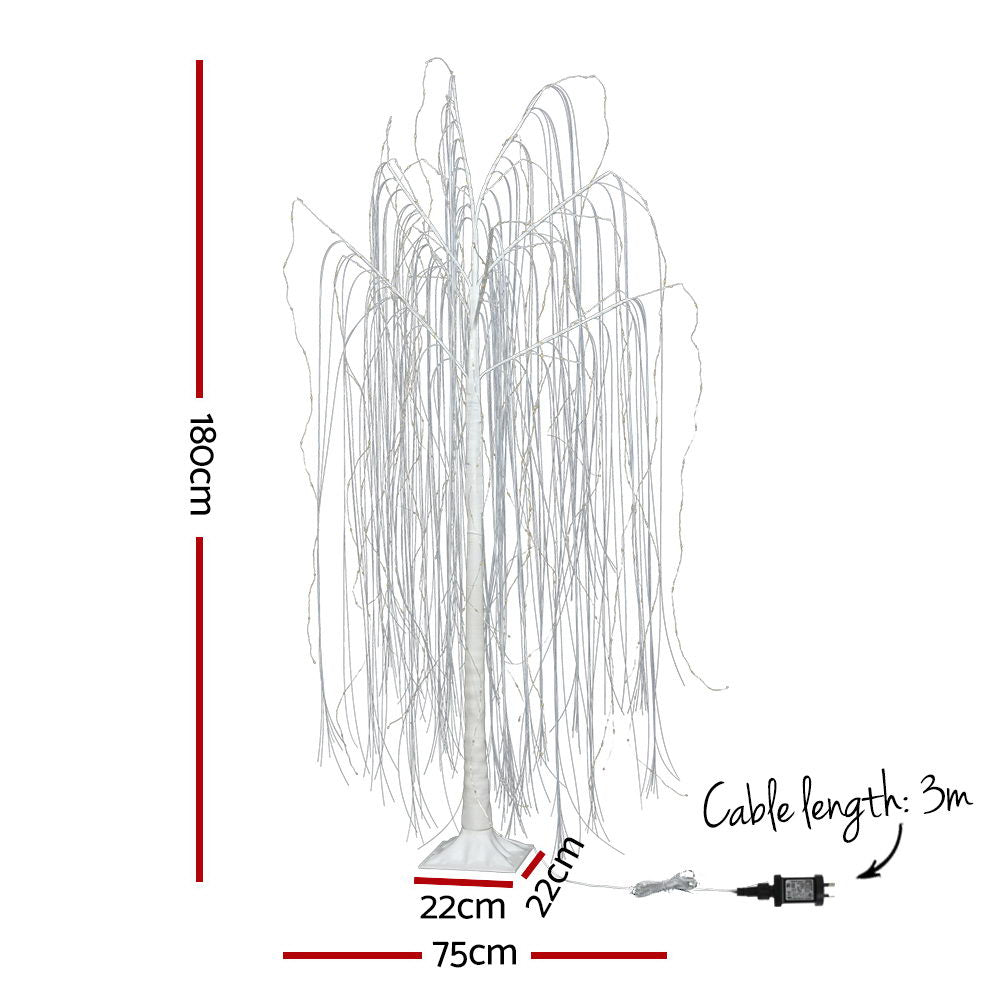 Enchanting 1.8M LED Willow Tree with Warm White Lights for Christmas