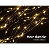 Captivating 3M LED Waterfall Fairy Lights with 480 Warm White Bulbs for Festive Celebrations