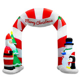 3M Inflatable Christmas Archway with Santa, Snowman & LED Lights by Jingle Jollys