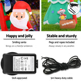 Jingle Jollys 1.8M Inflatable Christmas Tree with Santa, Penguin, and Snowman - Outdoor LED Decoration - Rear View