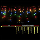 Multicolour 800 LED Christmas Icicle Lights with 8 Effects