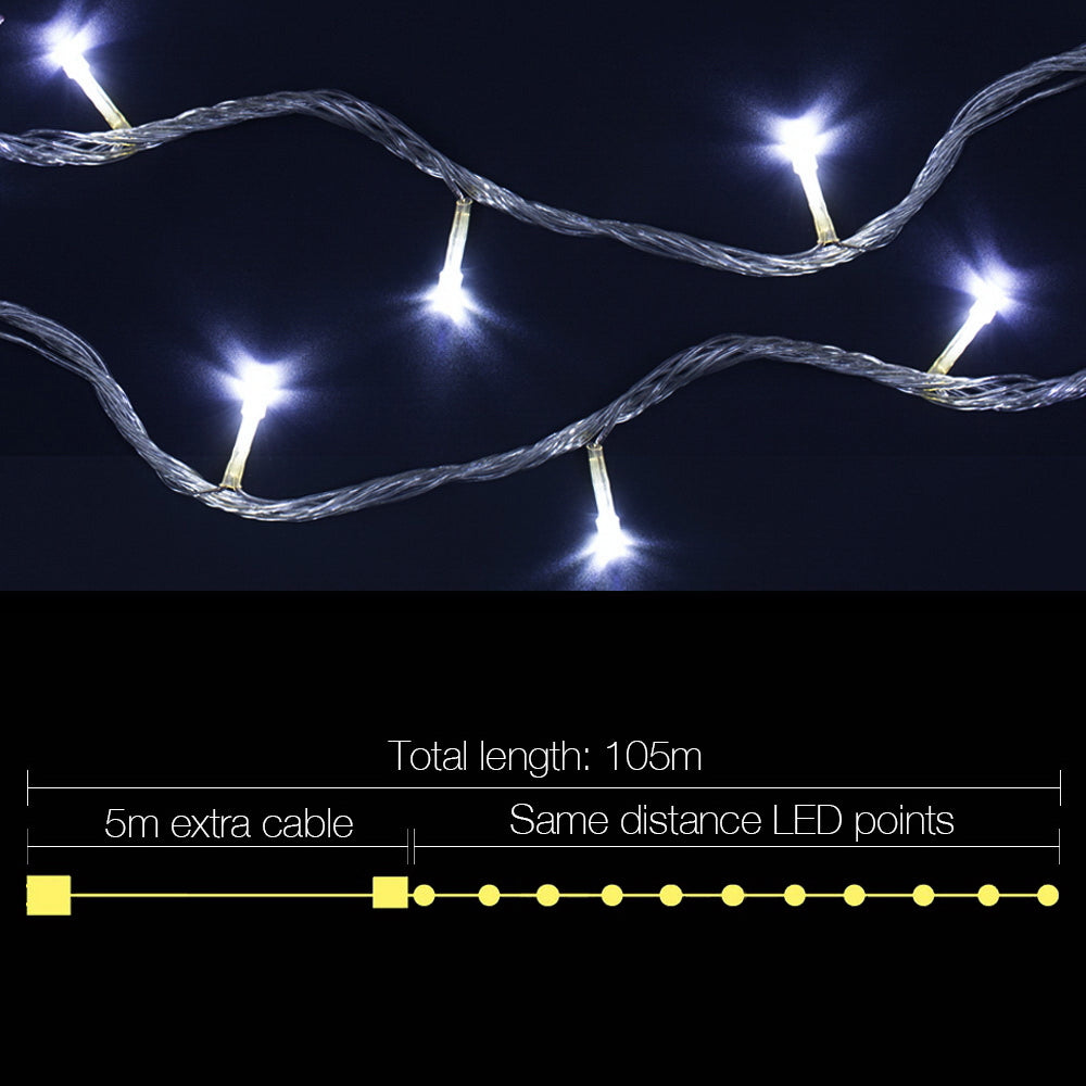 500 LED Jingle Jollys 100M Christmas String Lights for Outdoor & Indoor Celebrations