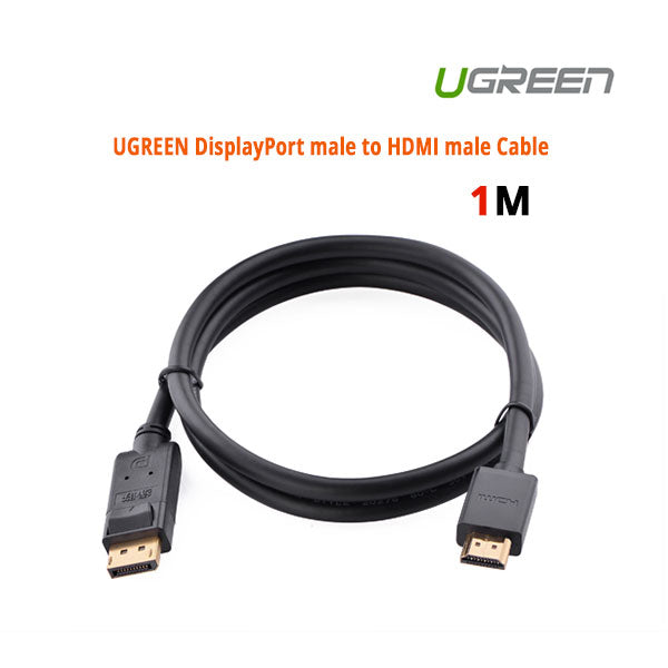 UGREEN 1M DisplayPort to HDMI Male Cable - Black (10238)