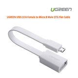 UGREEN Flat White Micro USB OTG Cable for Smartphones and Tablets (10395)