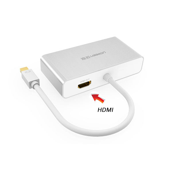 UGREEN 3-in-1 Mini DisplayPort to HDMI, VGA, and DVI Adapter - White (Model 10438)