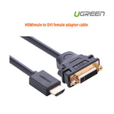 UGREEN HDMI Male to DVI Female Adapter Cable - 15cm (Model 20136)