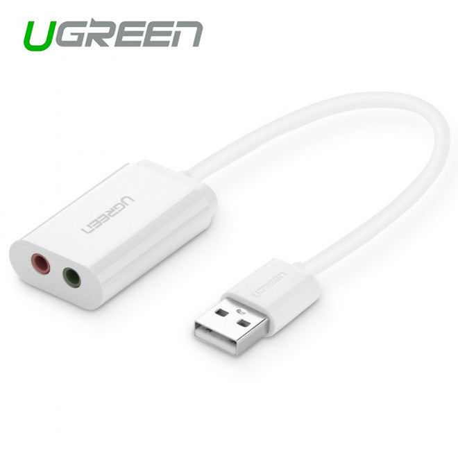 UGREEN USB 2.0 External Stereo Audio Adapter with 3.5mm Ports (30143)